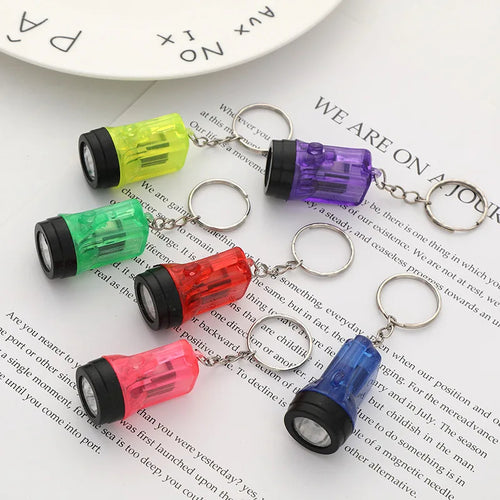Led Small Sun Pocket Mini Torch Flashlight KeychainS (Multicolor 6 pcs)