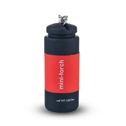 Key Chain Lighting Flashlight Portable Mini Torch Rotary Switch Waterproof